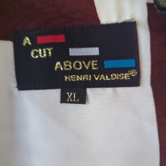 A Cut Above "Henri Valdise"  Button Up Brown & Cream Men's Size XL - Picture 7 of 11